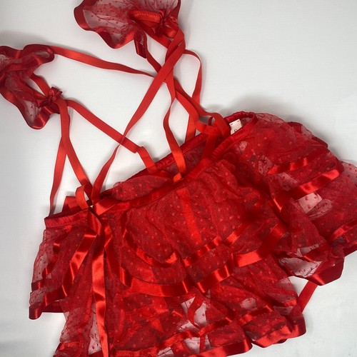Agent Provocateur Ellora roter Playsuit AP4 Large neu mit Etikett $ 450 - Bild 6 von 8
