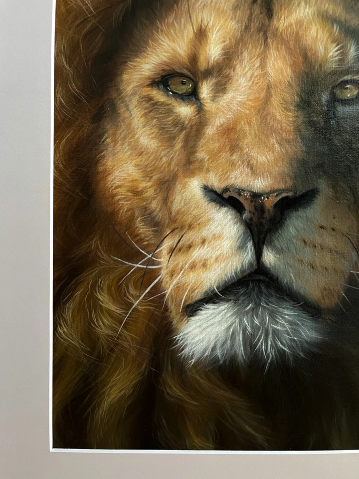 Оригинальная картина маслом портрет лев 30 * 40 см - Изображение 4 из 4