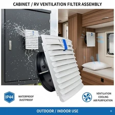 804 IP44 Ventilator Filter Kit Fan  172mm 12V 24V 115-230V AC  Waterproof