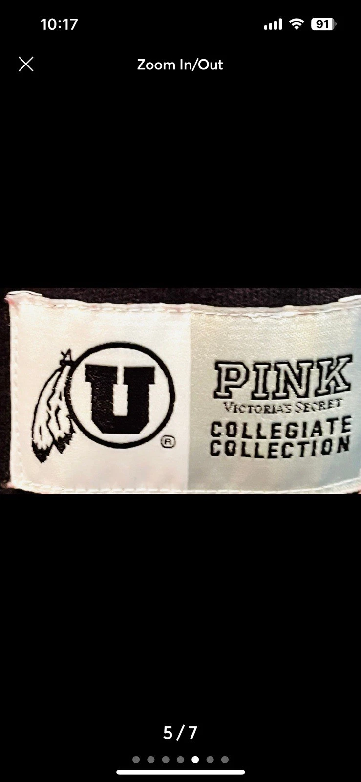 UNDERCOVER Felpa con cappuccio Victoria's Secret ROSA UTAH UTES UNIV Collegiale rosso nero taglia large