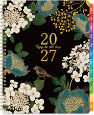 2027 Weekly Monthly Planner January to December 8 x 10 Inch Black