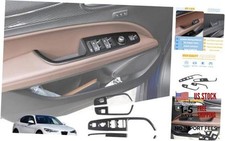 Window Lift Switch Button Frame Cover Trim Compatible with Carbon Fiber Style