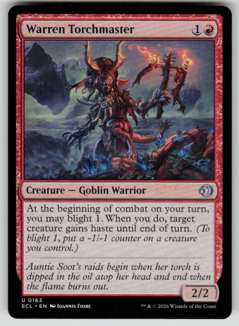 Warren Torchmaster Uncommon Lorwyn Eclipsed 163 MTG Near Mint 2026
