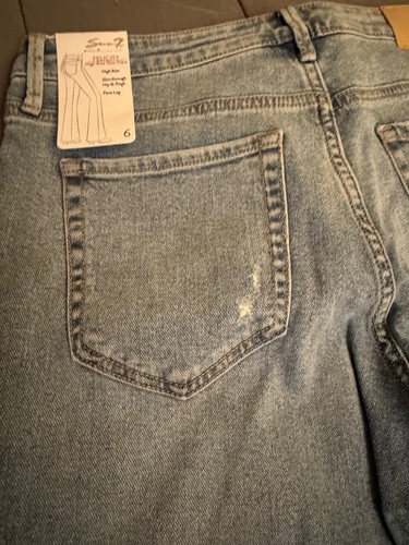 Seven7 womens jeans Slim Flare Size 6 EST 1964 New w/ tags 98% cotton 2% spandex - Picture 13 of 14