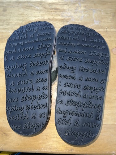 Damen Privo Fell Flip-Flop Sandalen Brustkrebs Bewusstsein Gr. 5 - Bild 5 von 5
