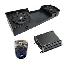 99-06 GMC Sierra Ext Truck Kicker Comp C10 Dual 10" Rhino Coated Sub Box CXA8001