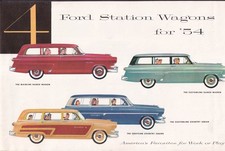 1954 Ford Station Wagon Folder Country Squire Ranch Wagon Country Sedan