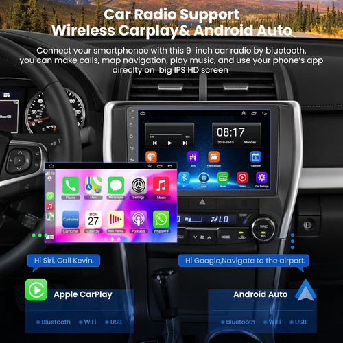 10.2 Inch Android 12 Car Stereo for Toyota Camry 2015-2017, Wireless CarPlay ... - Picture 3 of 7
