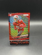 2025 Tez Johnson Red Wave Prizm RC /149 #381 NFL Tampa Bay Buccaneers