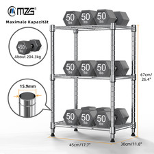 MZG 450 lbs 3-Tier Wire Shelving Rack Adjustable Shelf Commercial Garage Kitchen