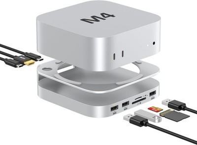分配器・切替器 10in1 MiniRaid Mac mini M4/M4 Pro OA156 Mac Mini M4 Pro Hub & Stand: 10-in-1 Aluminum Connectivity=# | eBay