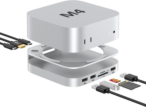 Mac Mini M4 Pro Hub & Ständer: 10-in-1 Aluminium Konnektivität = - Bild 3 von 9