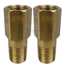 2 Pack 1/4" Female X 1/4" Male NPT Pipe Fitting Extender Extension Adapter Brass