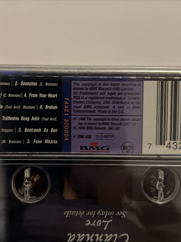 CLANNAD ~ LORE ~ RARE 1996 RCA FOLK DOLBY CASSETTE TAPE. Ex/EX. - Image 4 of 4