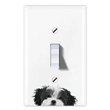 1-Gang Single Toggle Light Switch Wall Plate Decor Cover - Animal face