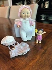 Vintage 1984 Cabbage Patch Kids Mini PVC Figure & Small Doll #9055