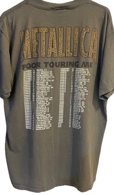 Vintage 96' 97' Metallica Sage Green Double Sided Tour Tshirt Size