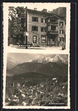 Ansichtskarte Berchtesgaden, Hotel-Pension Villa Fuchs, Ortsansicht 