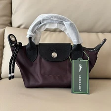 Longchamp Le Pliage Energy Shoulder Tote Bag 2Way Bag XS Burgundy Outlet NEW