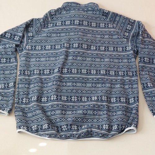 Suéter Pullover Peter Millar Warmth 1/4 Cremallera Polar L Azul Fair Isle Copo de Nieve - Imagen 11 de 15