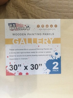 NEW 2-Pack U.S. Art Supply 30x30 Birch Wood Cradled Painting Panels-1.5'' PICKUP
