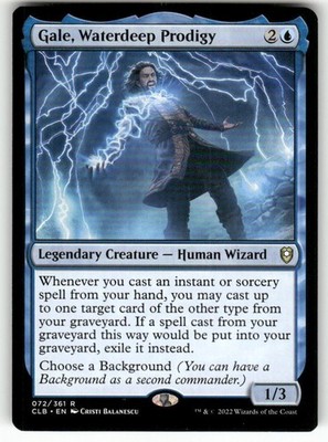 Gale, Waterdeep Prodigy 72 Commander Legends: Battle for Baldur's Gate MTG LP