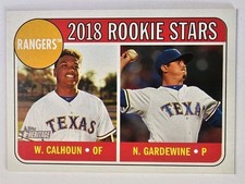 2018 Topps Heritage Rookie Stars #86 Nick Gardewine RC/Willie Calhoun RC Rangers