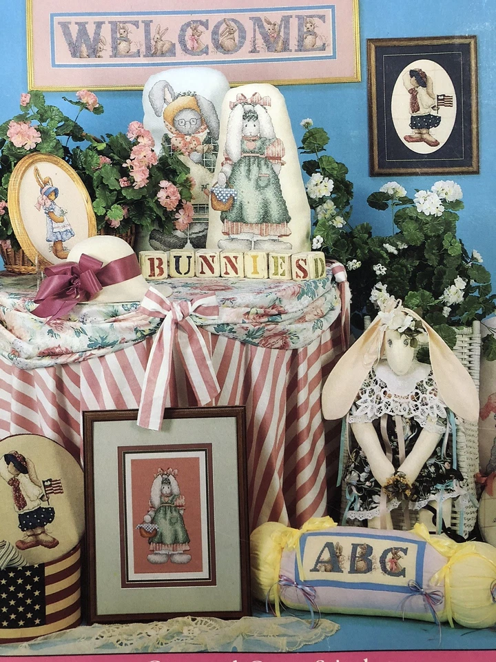 Bunnies Bees and ABCs Alma Lynne Designs Counted Cross Stitch Booklet 1989 - Image 2 of 4