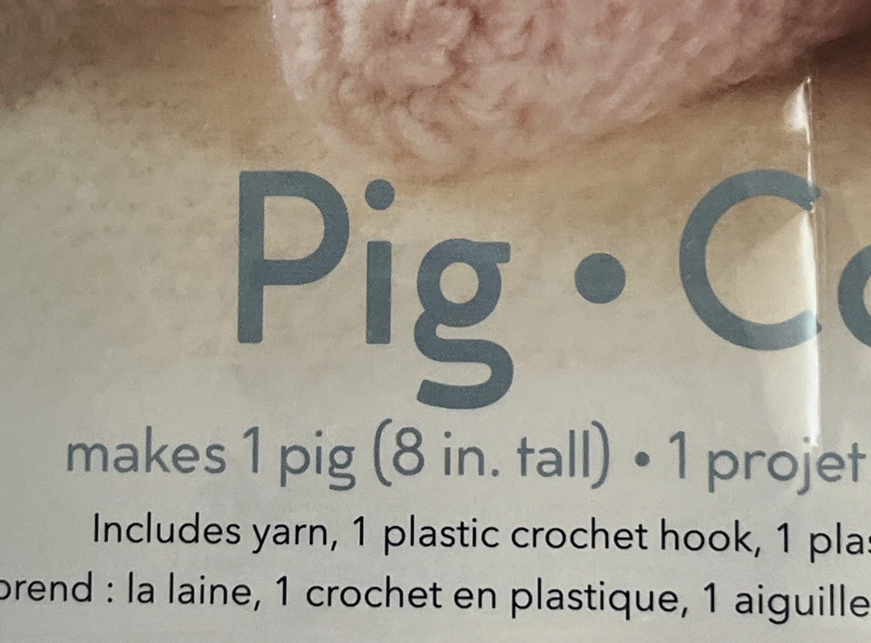 Leisure Arts Friend Pig Crochet Pudgies 57010 8” PINK Intermediate Skill Level - Image 4 of 4