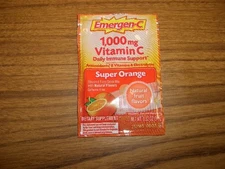 60-Emergen-C Vitamin C Supplement Drink Mix Packet Powder Super Orange  Exp 8/27