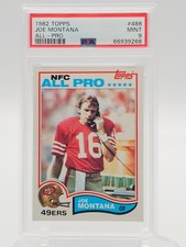 JOE MONTANA 1982 TOPPS ALL-PRO FOOTBALL #488 SAN FRANCISCO 49ERS PSA 9 Q2289