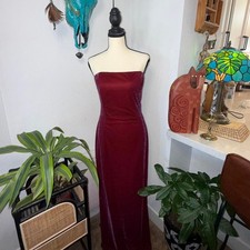Vtg 90s gunne sax formal prom glitter metallic vampy goth evening maxi dress
