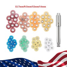 Dental Composite Finishing Polishing Discs /80pcs 12mm 14mm 2 Mandrel