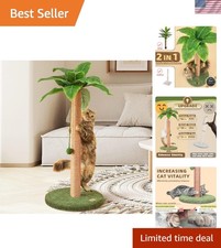 Indoor Cat Scratching Post 33-Inch - Furniture Protector and Fun Retreat