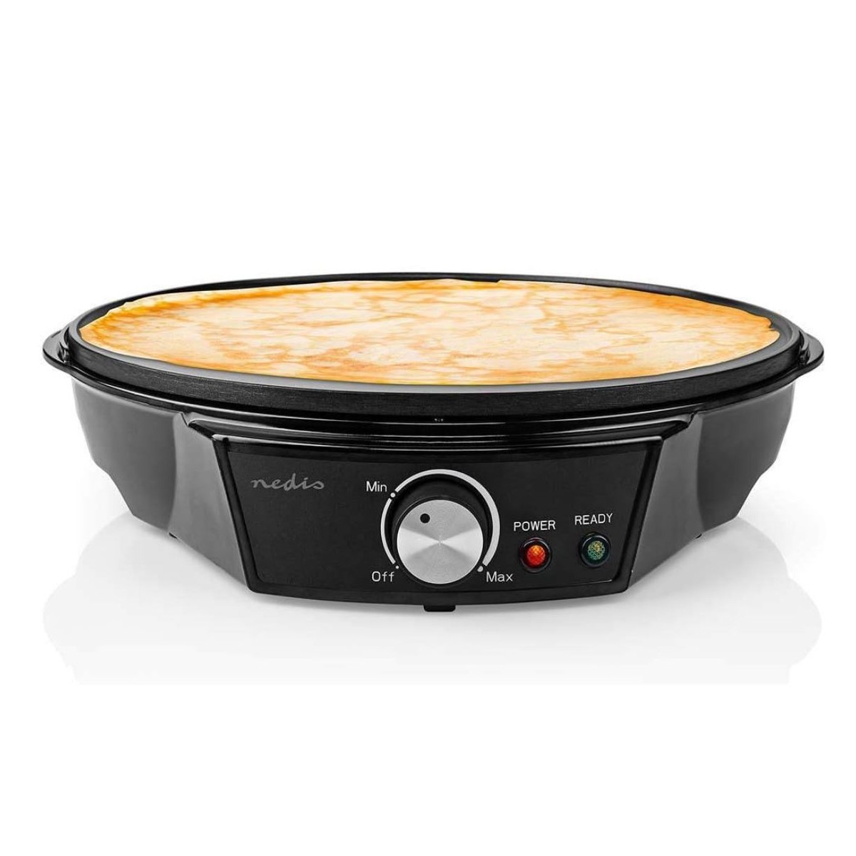 Crêpière électrique Nedis de 30 cm pour cuire sans coller et réussir facilement vos crêpes fines