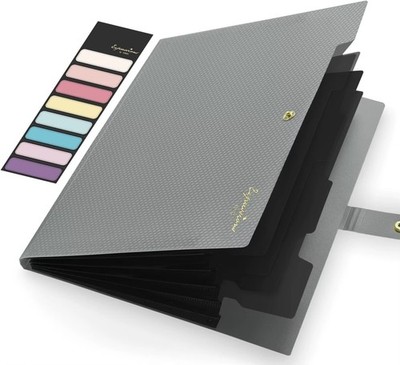 Erweiterbarer Aktenordner - 5 Taschen A4 Dokument Organizer für Schule & Büro