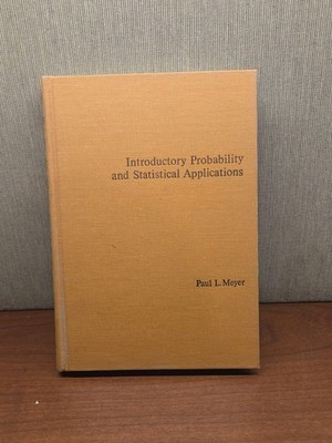 Introductory Probability Statistical Applications Paul L. Meyer 1965 Hardcover