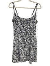 Old Navy Cami Dress Size Large Ditsy Floral Sleeveless Mini Blue White Bohemian