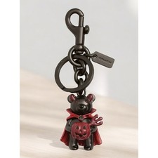 NWT Coach CW482 Limited Edition Halloween Devil Bear Bag Charm Keychain