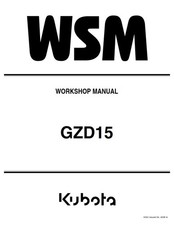 KUBOTA ZERO TURN MOWER GZD15 WORKSHOP MANUAL REPRINTED 2006 EDITION COMB BOUND