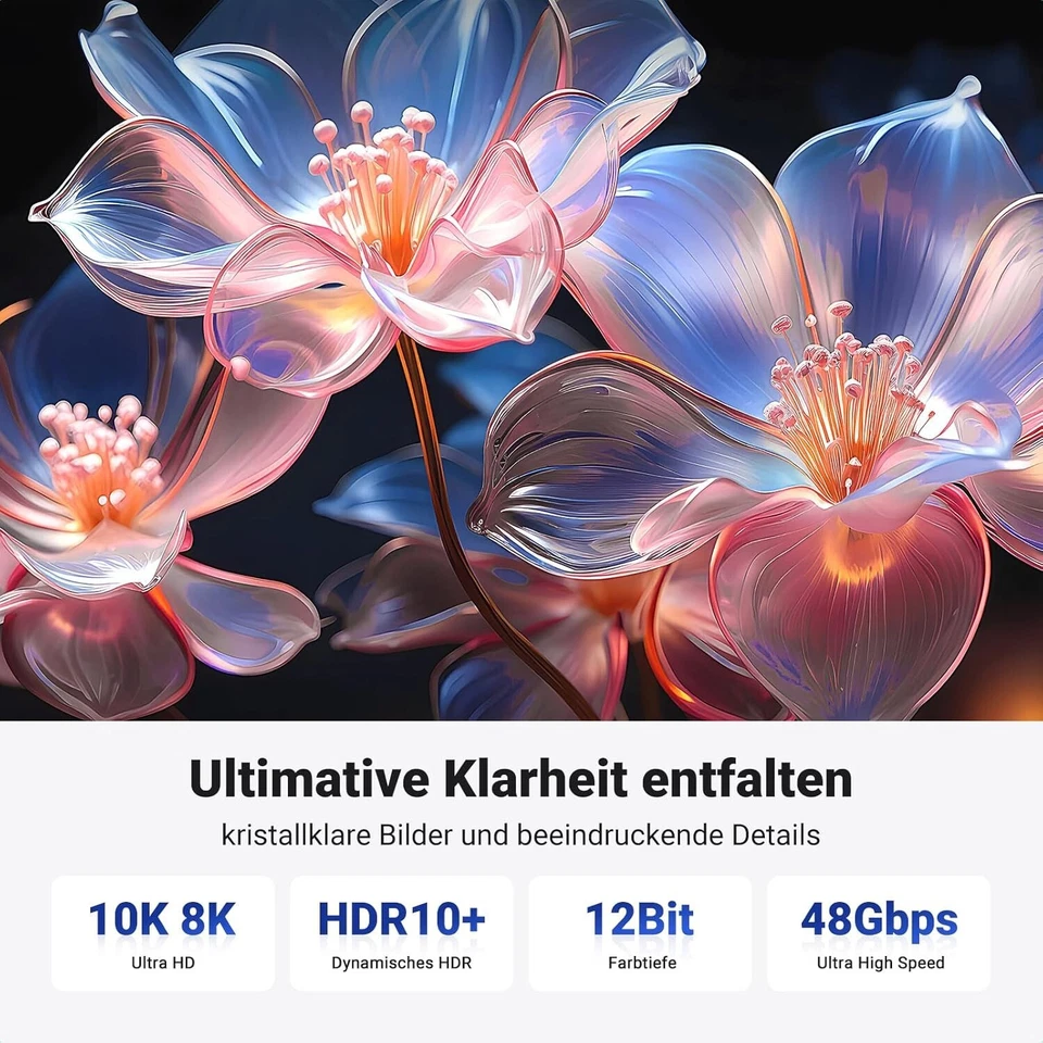 UGREEN HDMI 2.1 Kabel 10K 8K 60Hz 4K 120Hz 144Hz HDMI 8K - 48Gbit/s High Speed - Bild 3 von 4