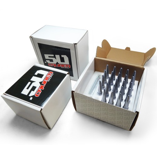 4.5" Spike Lug Nuts 14x2.0 Coarse fit Lincoln Mark LT Navigator Ford F150 Chrome - Picture 5 of 9