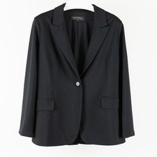Kobi Halperin Women Collette Double Knit Blazer Black Size 2XL Pre-owned