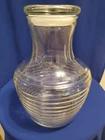 SALE! WAS 24. VTG ANCHOR HOCKING RIBBED BEEHIVE CIRCLE LIDDED WATER JUG