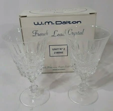 W.M Dalton French Lead Crystal 2 Wine unit no. 2 Verite
