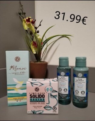 Yves Rocher Monoi Perfume Set, Cordual Makeup Remover and Solid Detergent