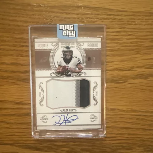 2020 National Treasures Jalen Hurts RC Rookie Patch Auto SSP /99 RPA