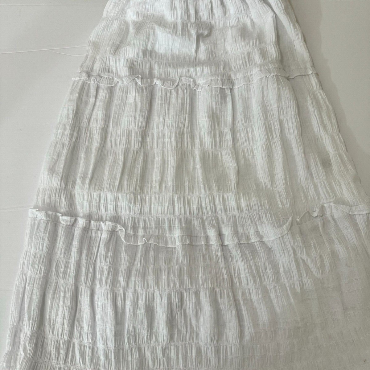 off the shoulder button down dress Cream Linen-Blend Button Front Ezra Midi Dress