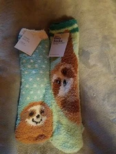 2 pair Sloth Soft  Fuzzy Cozy  Socks Women's - NEW with tags