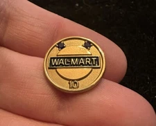 Walmart 1/20th 12k GF 10 Years of Service Lapel Pin Associate Wal-Mart